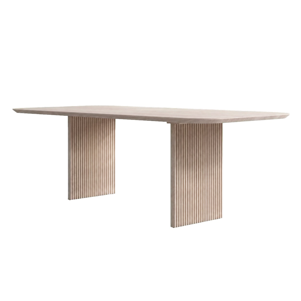 Grove dining table in whitened oak by Acre Made