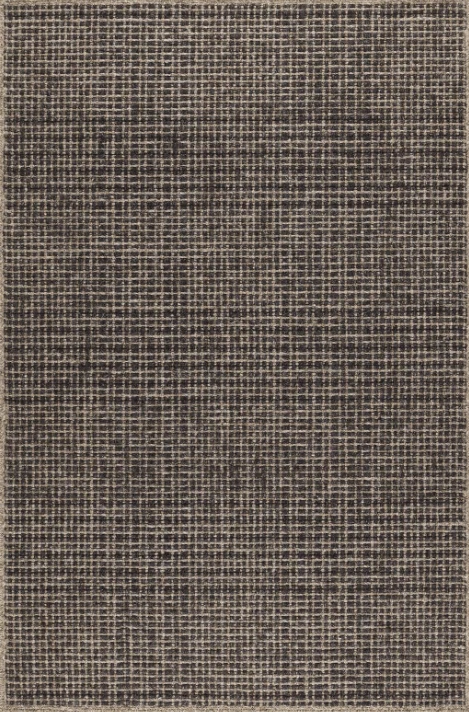 Checkers Flint woven wool rug in shale by Annie Selke